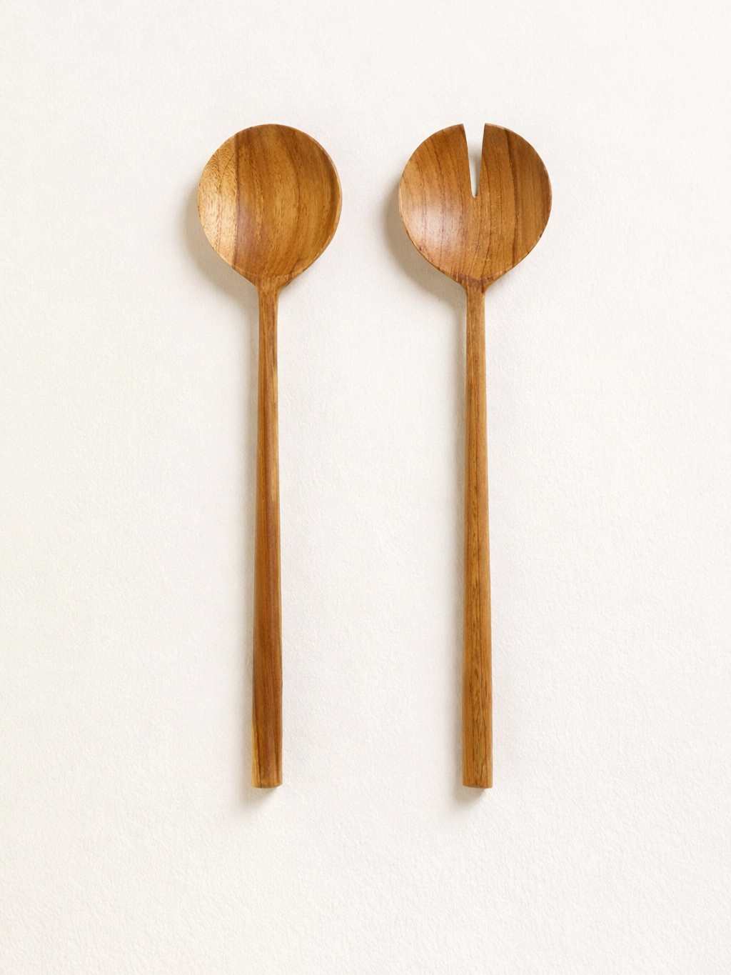 Set de cubiertos para ensalada madera de teca 30cm