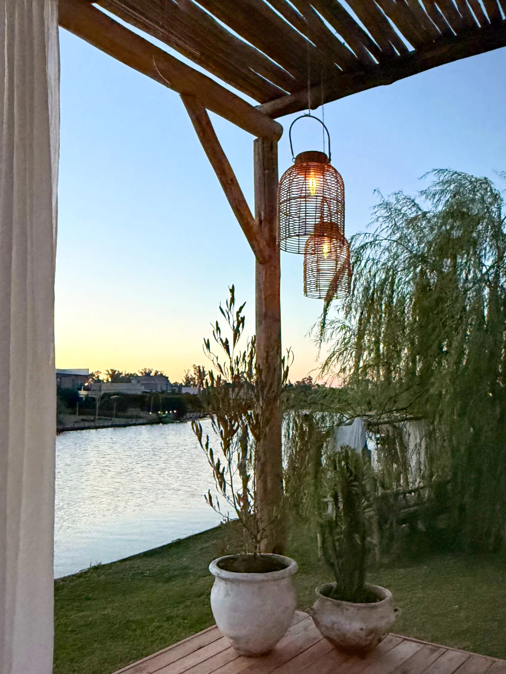 Fanal solar rattan Praga Natural
