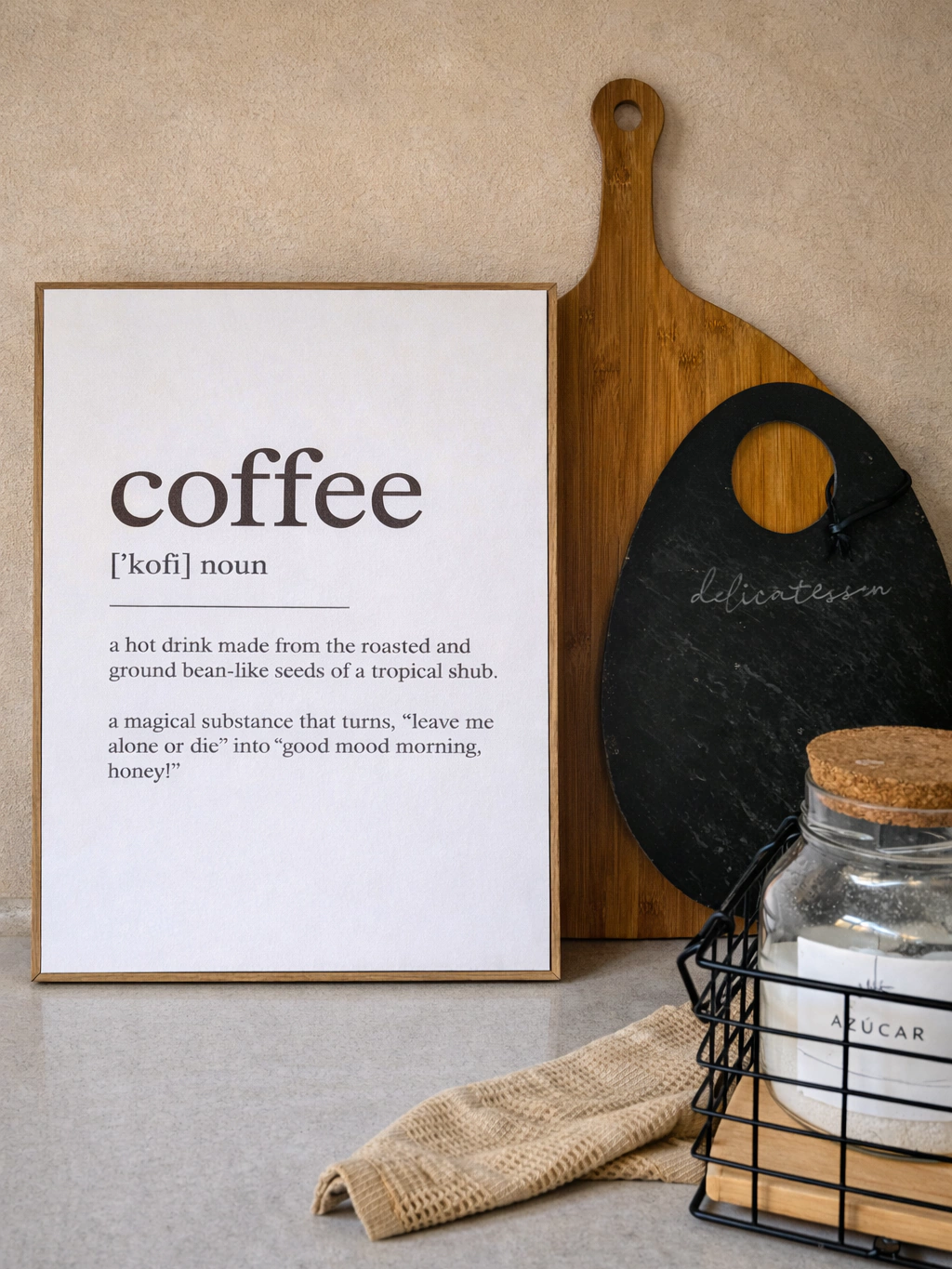 Cuadro Coffee Diccionario 30x40 cm