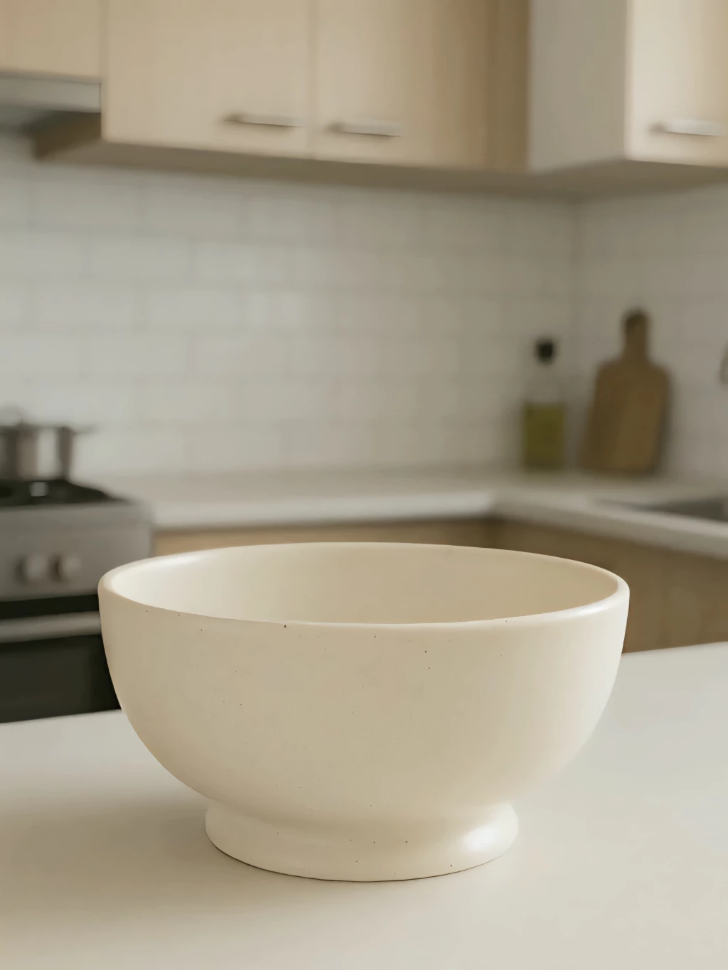Bowl liso blanco ceramica 18x8cm