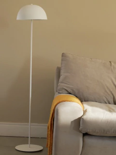 Lampara de pie campana blanco 007