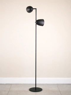 Lampara de pie con 2 apliques 008 negro