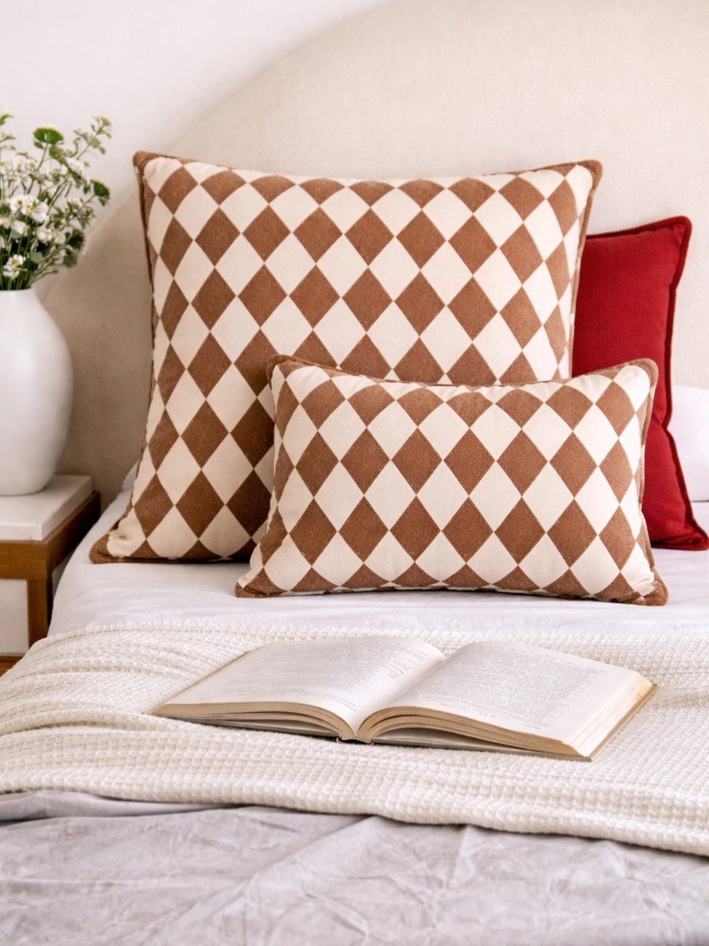 Almohadon tussor Seri rombos