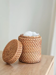 Porta algodon rattan, foto 1 de 3