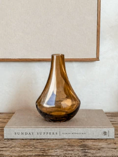 Jarron Vidrio Amber 16cm x 11cm