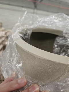 Maceta Copa con plato 30cm beige, foto 2 de 3