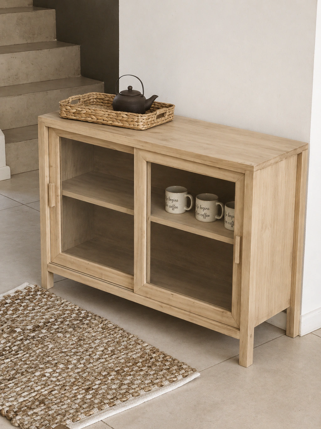 Vajillero puertas de vidrio 120 cm