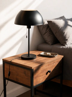 Lampara de Mesa Bolet Negro Mate, foto 1 de 3