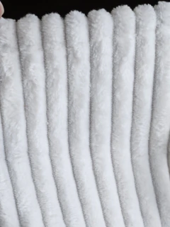 Cesto con asas 40 x 45 cm plush redondo rayado beige, foto 3 de 3