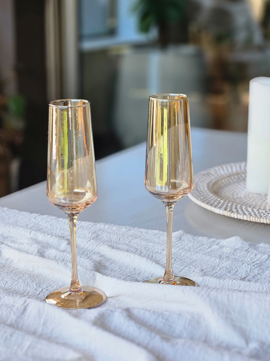 Setx6 Copas champagne Doradas 250ml