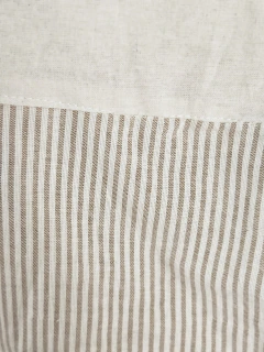 Cortina de baño con aplique en mil rayas beige, foto 3 de 3