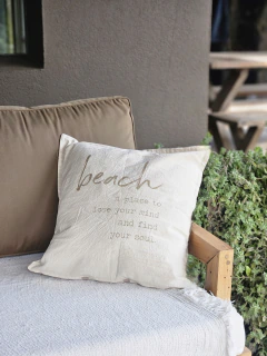 Funda de Almohadon Beach frase 50x50, foto 1 de 3