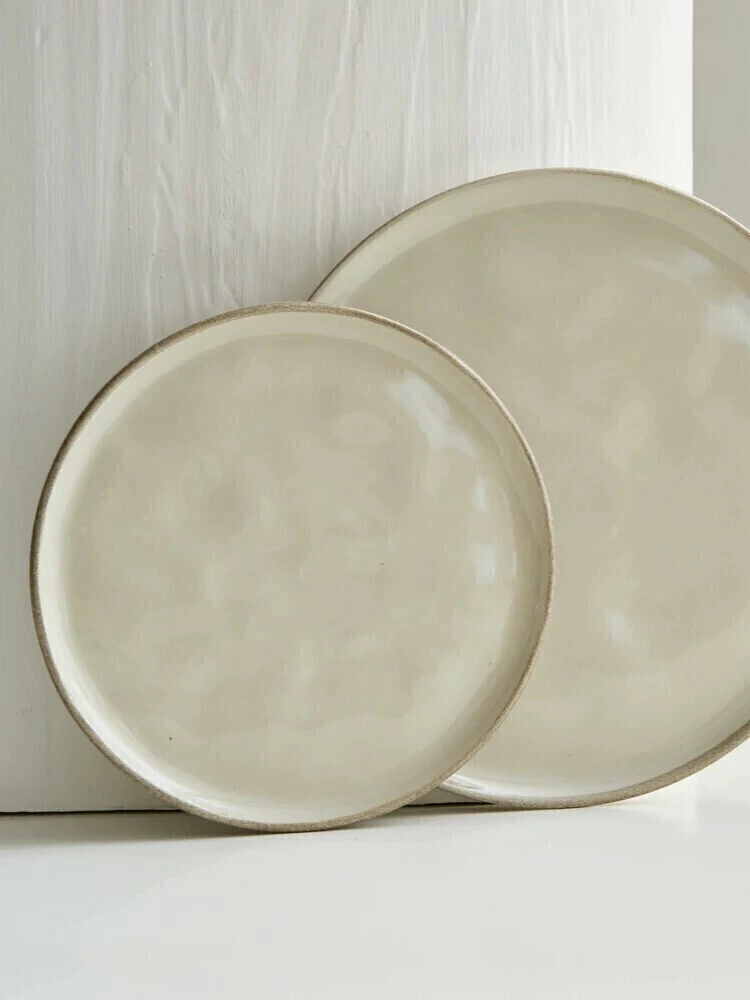 Set x6 plato de postre linea organica plain rustica