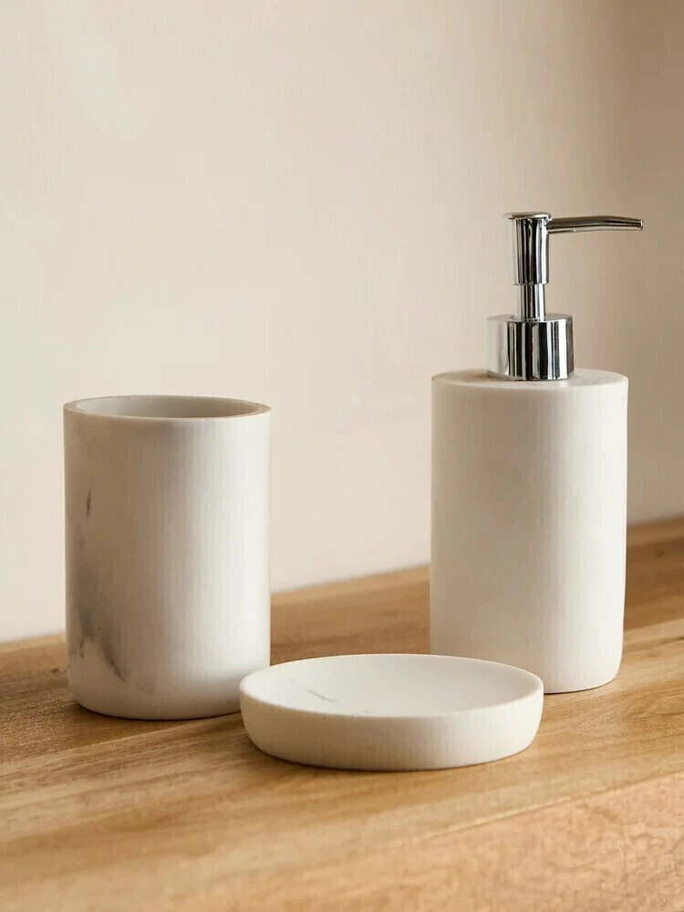 Set de baño 3 piezas - linea efecto marmol