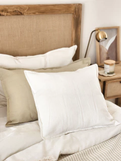 Funda de almohadon tussor off white (2 medidas), foto 2 de 4