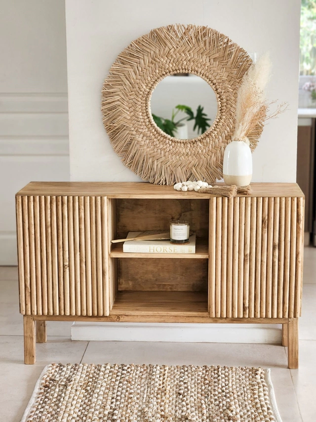 Espejo seagrass - 70cm diametro