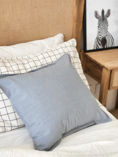 Funda de almohadon tussor gris elefante (2 medidas), foto 1 de 5