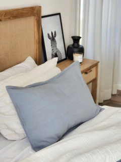 Funda de almohadon tussor gris elefante (2 medidas), foto 2 de 5