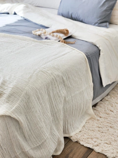 Pie de cama gasa - off white, foto 2 de 4