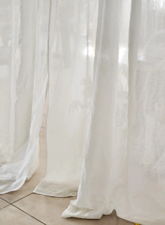 Pack x2 cortina gasa off white, foto 4 de 4