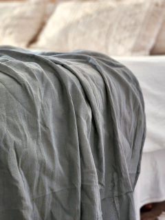 Pie de cama gasa - gris elefante, foto 2 de 3
