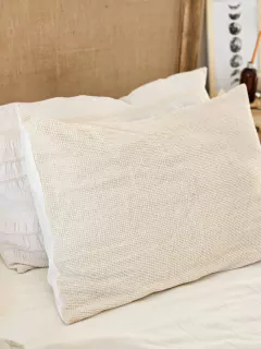 Funda de almohadon waffle 50x70 - Natural, foto 3 de 3