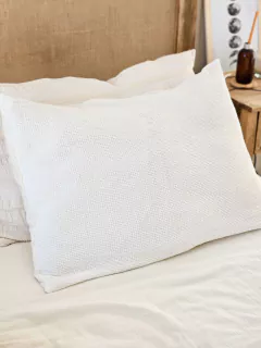 Funda de almohadon waffle 50x70 - off white, foto 3 de 3