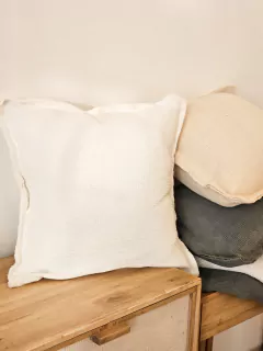 Funda de almohadon waffle 50x50 - off white, foto 2 de 2