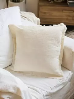 Funda de almohadon tussor natural (2 medidas)