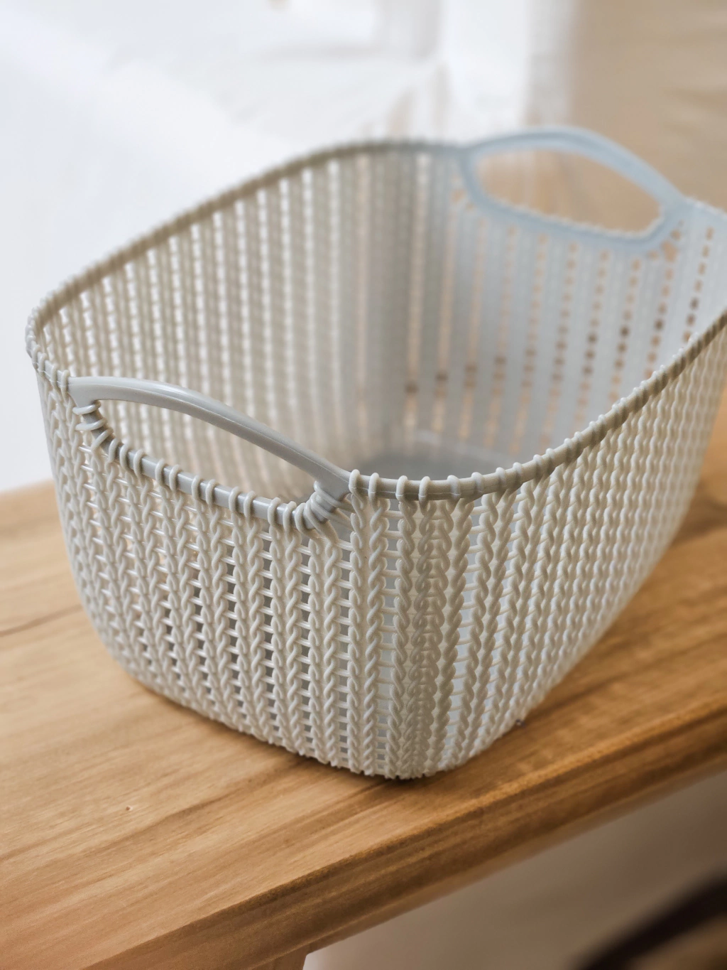 Canasto organizador rattan gris