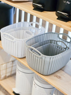 Canasto organizador rattan gris, foto 2 de 2