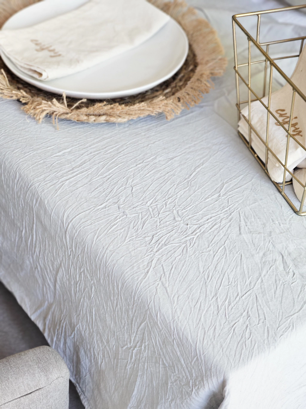 Mantel liso Gris Perla