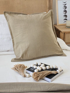 Funda de almohadon tussor vison (2 medidas)