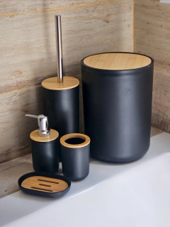 Set X5 piezas de baño negro