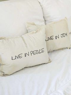 Pack x2 Almohadones Live In Peace - Live In Joy Arena, foto 2 de 3