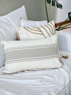 Funda de almohadon bermeo tussor crudo-beige 60x40, foto 1 de 3
