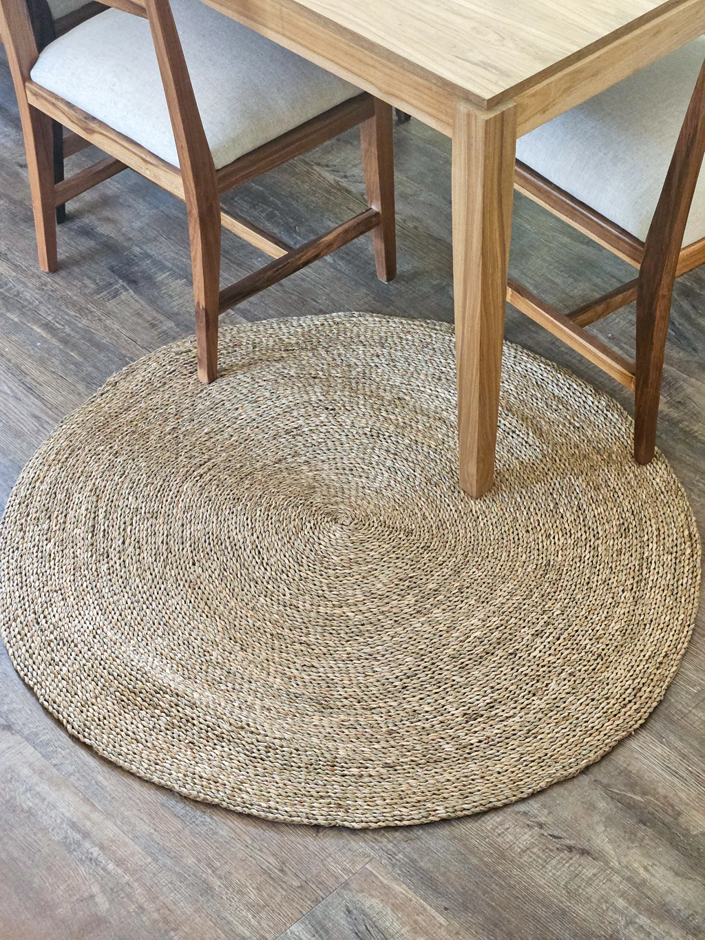 Alfombra redonda de seagrass 120 cm