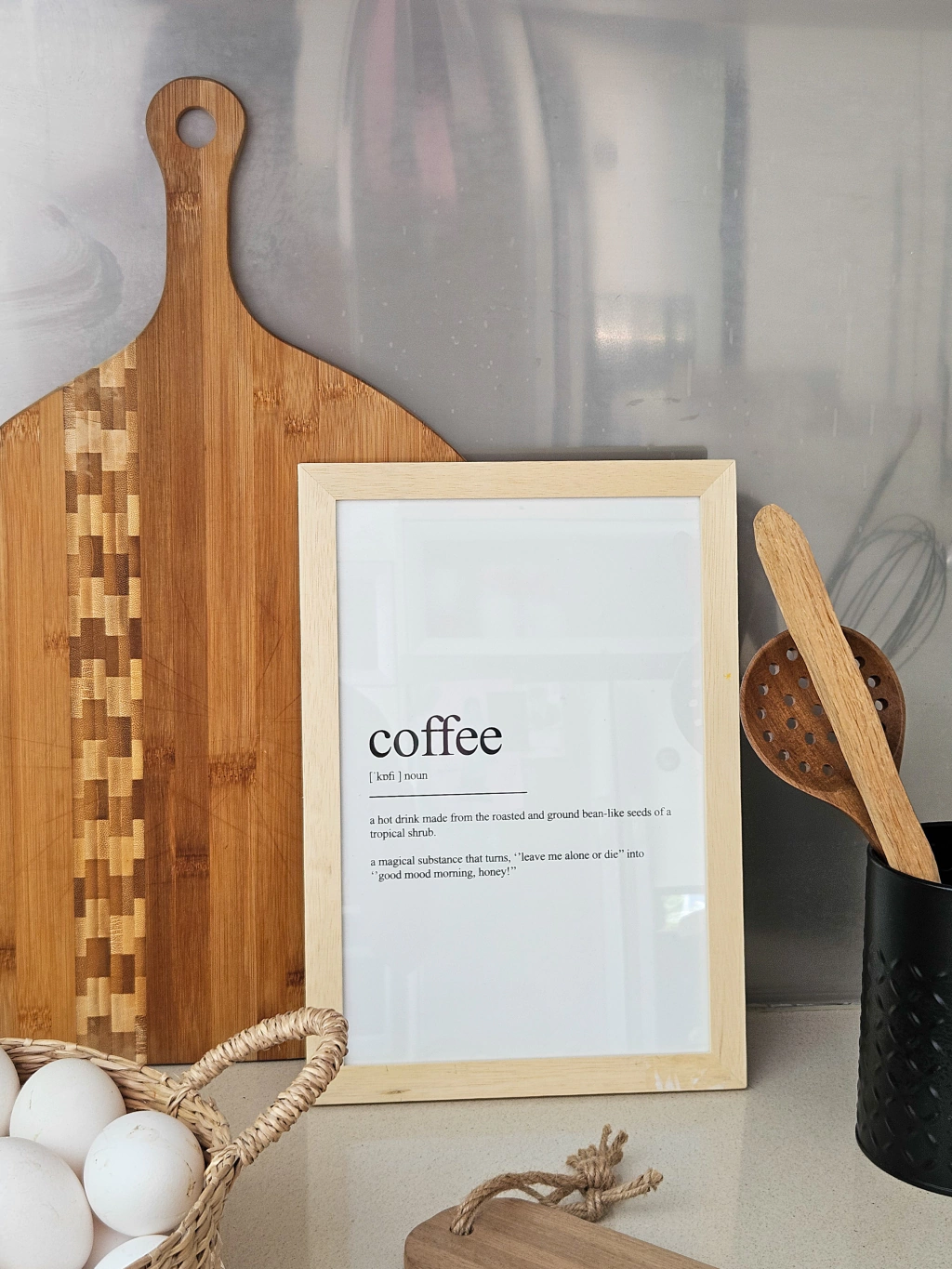 Cuadro Coffee definición - marco madera