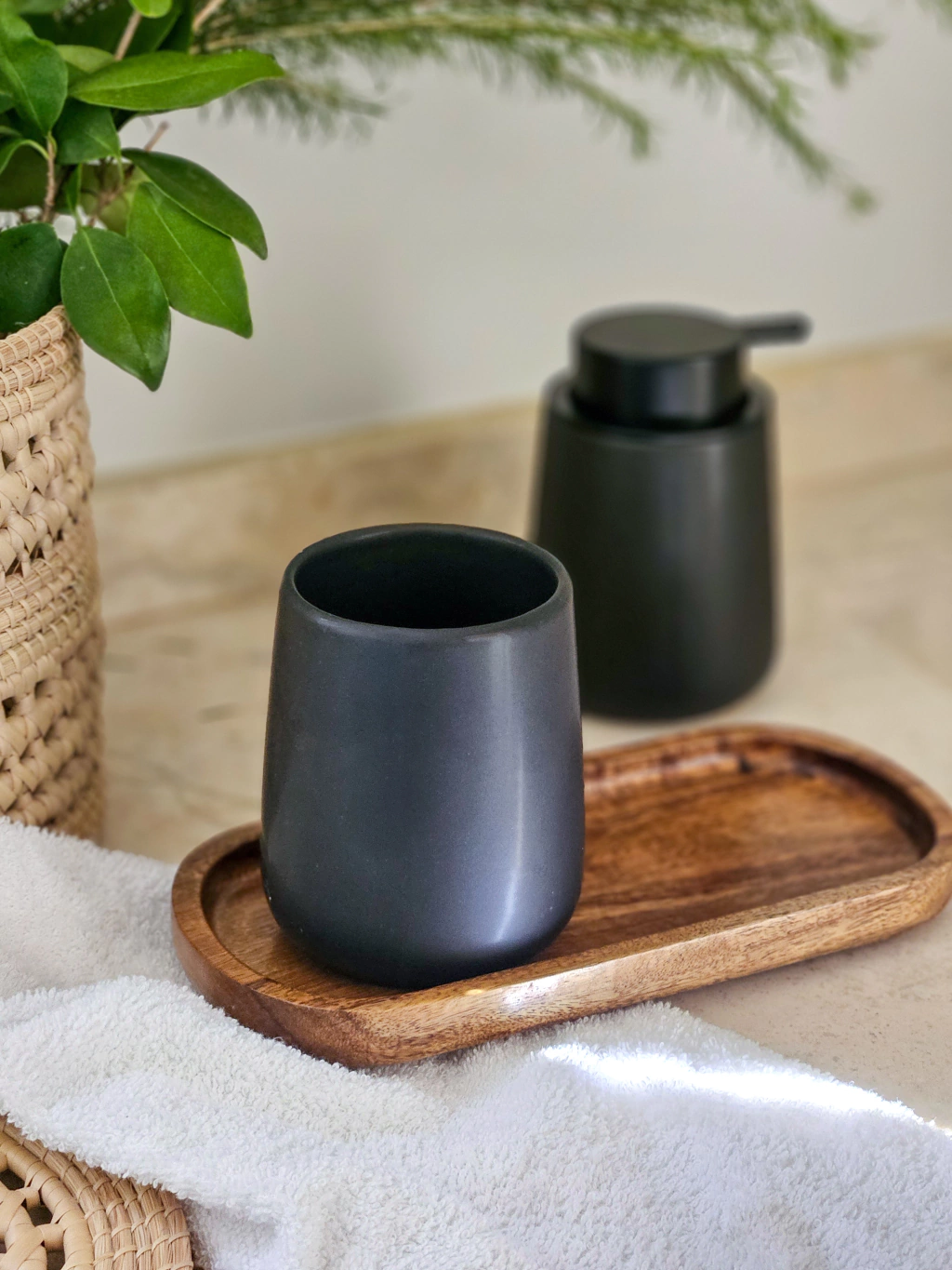 Vaso portacepillo black
