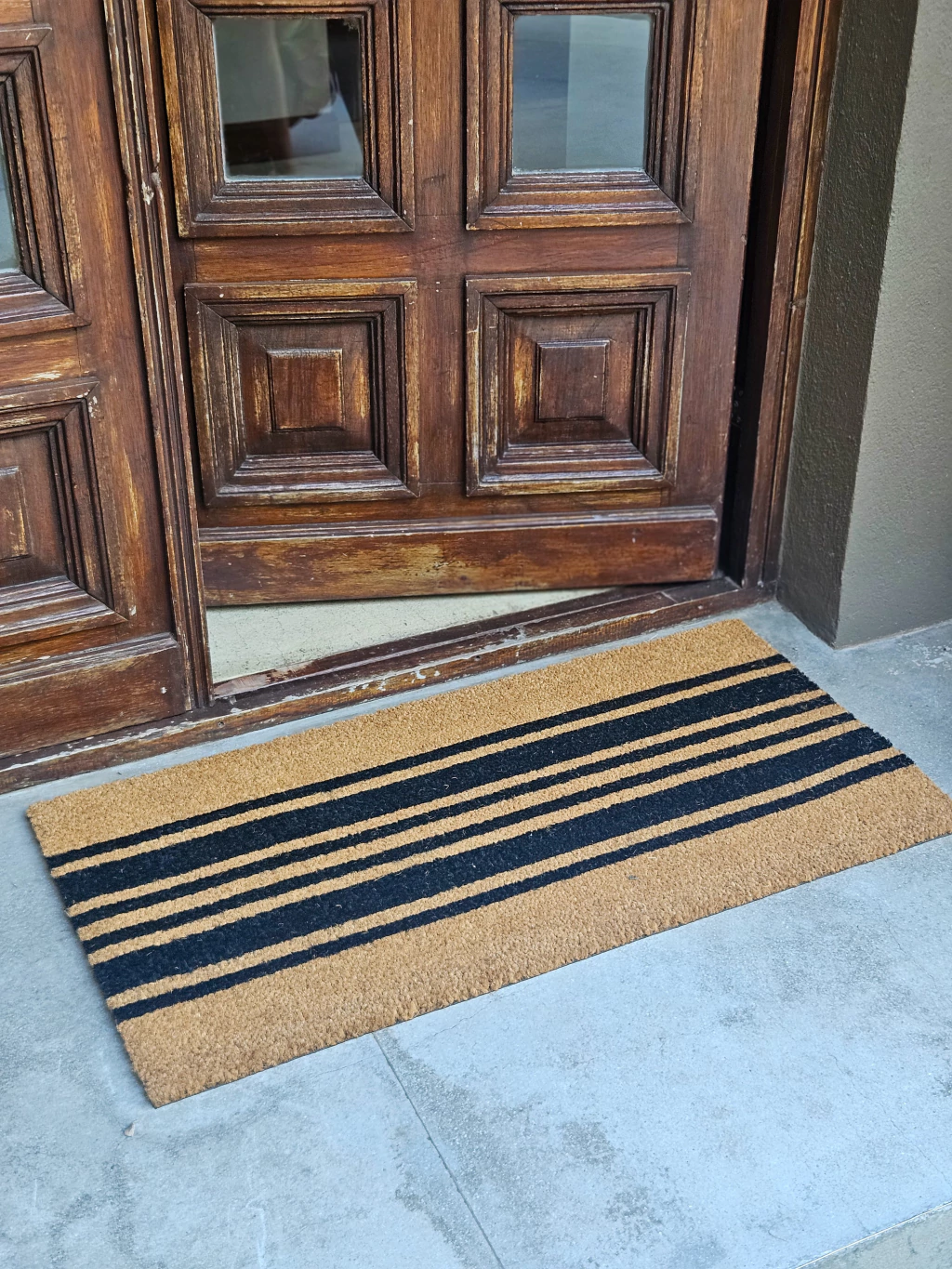 Felpudo rayado coco 50x100