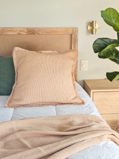 Funda de almohadon waffle 60x60 - arena, foto 1 de 2