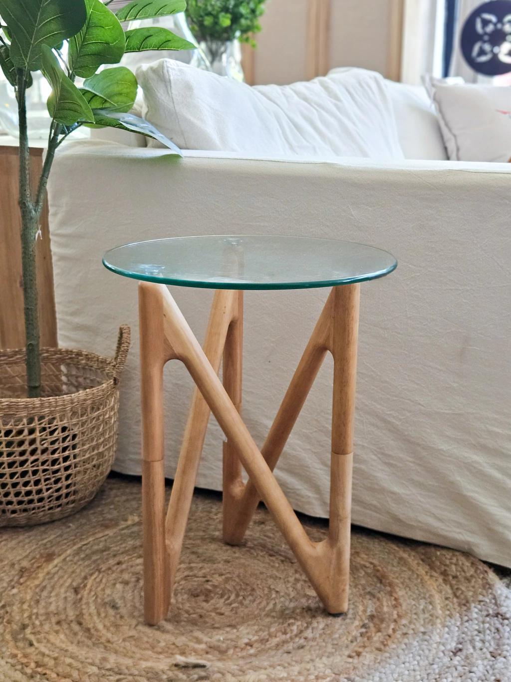 Mesa baja costado fever vidrio