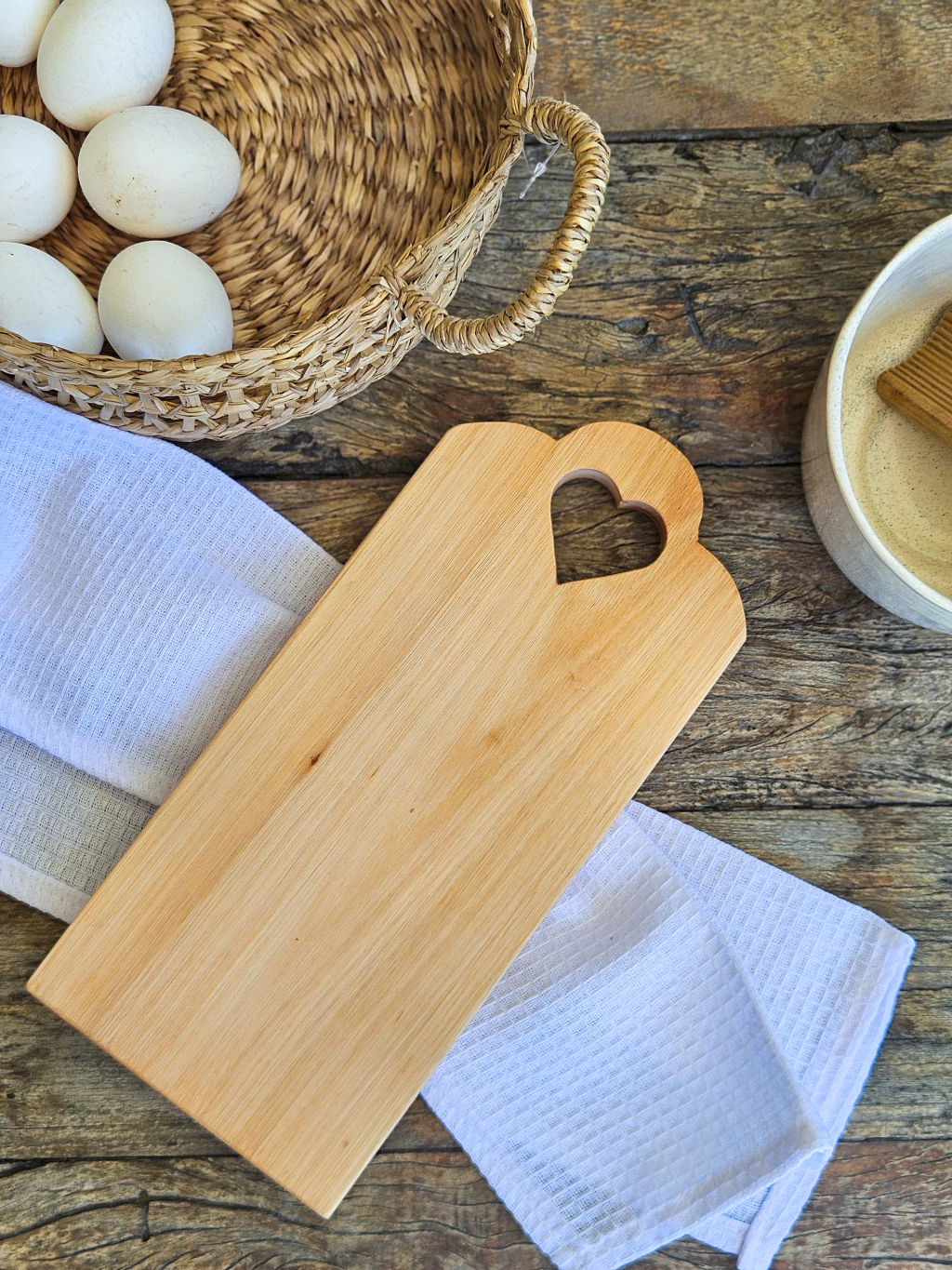 Tabla cuore simple 40x14 cm