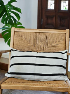 Funda de almohadon gamarra optico-negro 60x40, foto 1 de 2