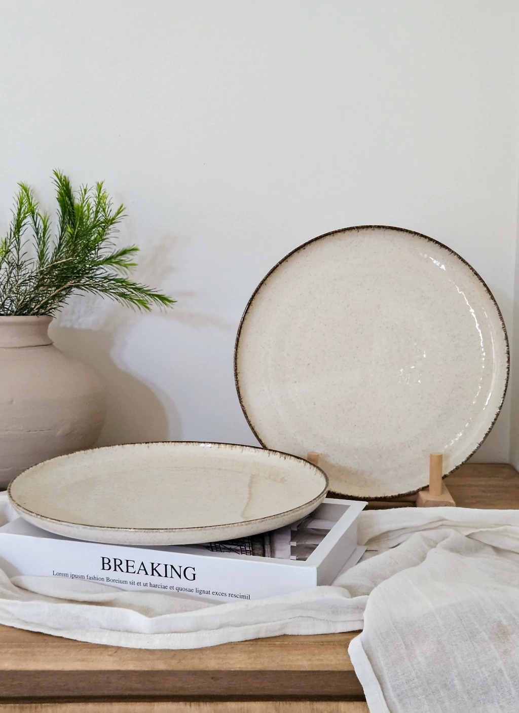 Set x6 plato postre 19 cm ivory