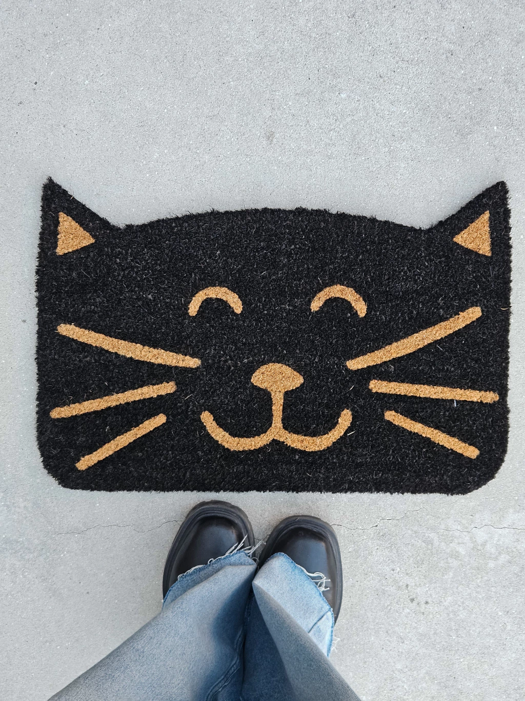Felpudo de Coco Gato Negro 40x60