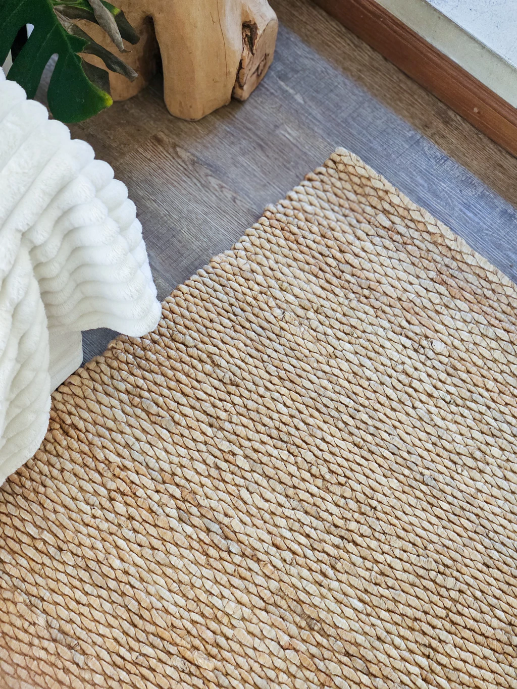 Alfombra de Yute Nudo Romboide