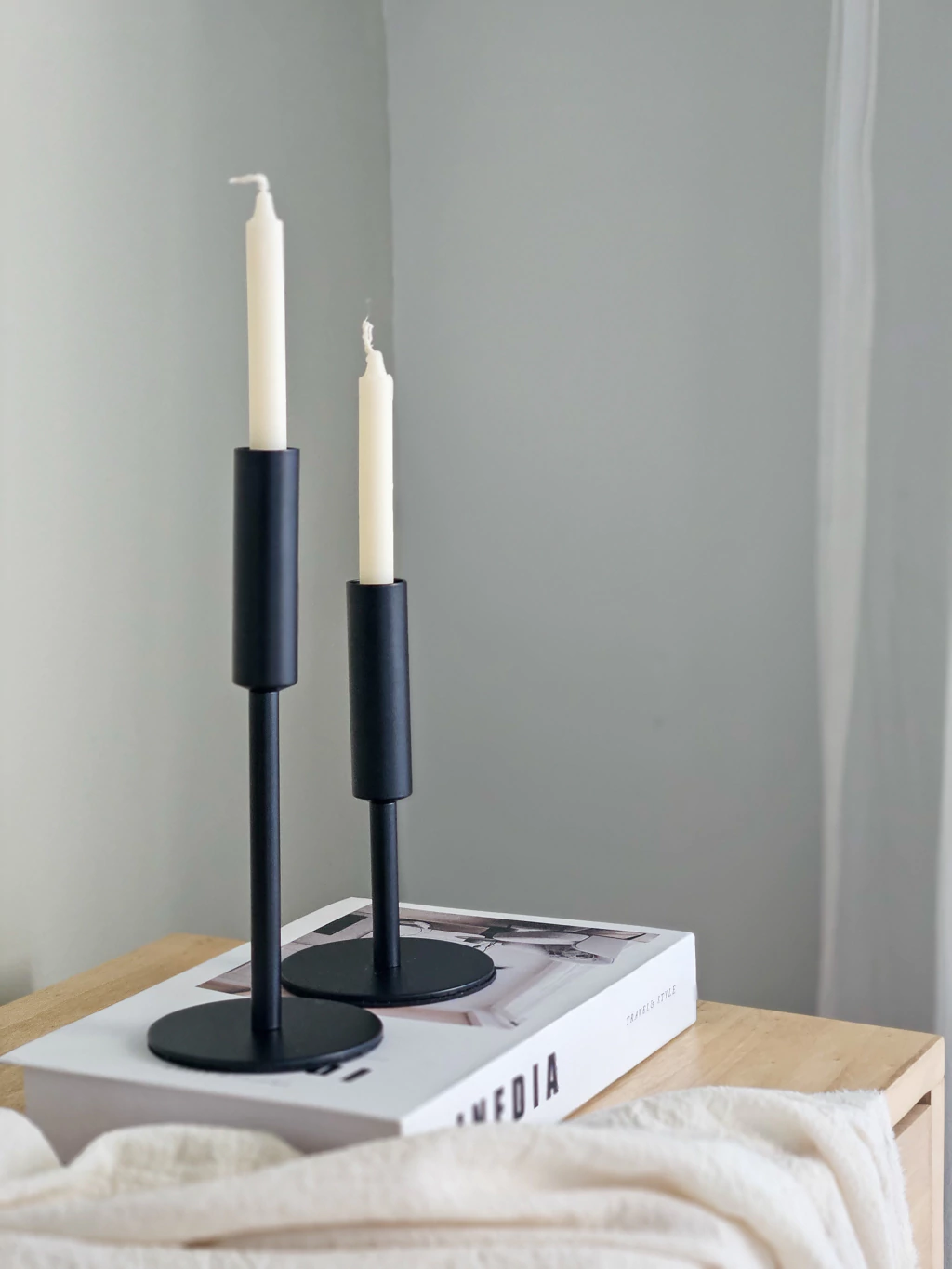 Candelabro Negro 15 cm