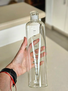 Botella de vidrio Graduada con Tapa Vidrio 1000ml, foto 3 de 3