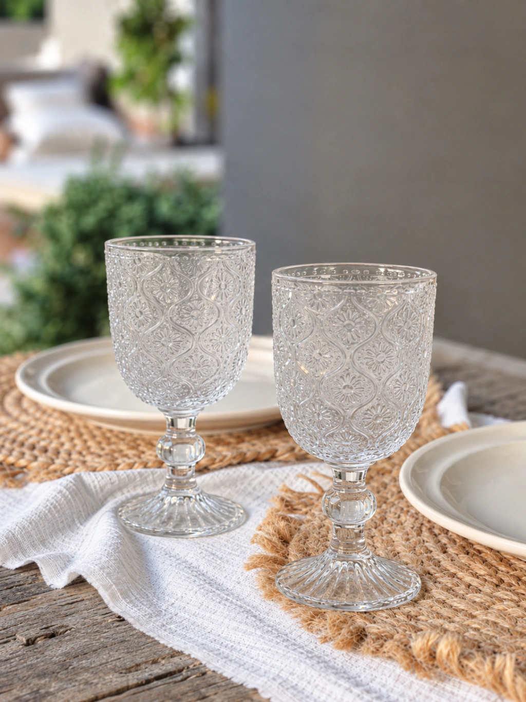 Set x 6 Copa Flower Clear